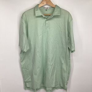 Men's Peter Millar Nanoluxe Shirt Sleeved Polo‎ Shirt Green